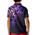 New Zealand Kid Polo Shirt Maori Matariki Galaxy Sky Purple LT6 - Polynesian Pride