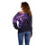 New Zealand Off Shoulder Sweater Maori Matariki Galaxy Sky Purple LT6 - Polynesian Pride