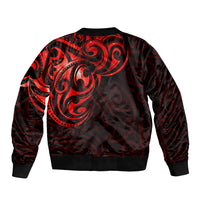 New Zealand Bomber Jacket Maori Matariki Galaxy Sky Red LT6 - Polynesian Pride