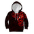 New Zealand Kid Hoodie Maori Matariki Galaxy Sky Red LT6 Hoodie Red - Polynesian Pride