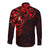 New Zealand Long Sleeve Button Shirt Maori Matariki Galaxy Sky Red LT6 - Polynesian Pride