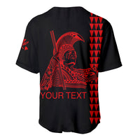 Custom Hawaii Baseball Jersey King Kamehameha Day - Red LT6 - Polynesian Pride