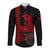 Custom Hawaii Long Sleeve Button Shirt King Kamehameha Day - Red LT6 Unisex Red - Polynesian Pride