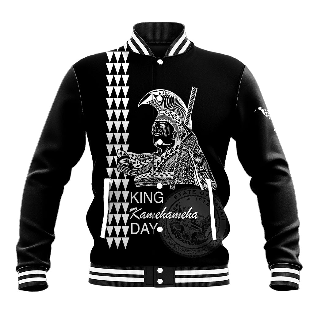 Custom Hawaii Baseball Jacket King Kamehameha Day - White LT6 Unisex White - Polynesian Pride
