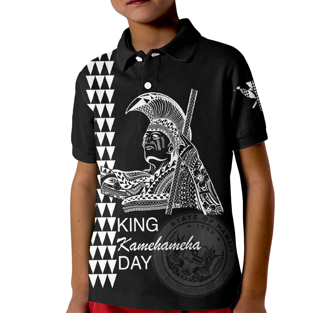 Custom Hawaii Kid Polo Shirt King Kamehameha Day - White LT6 Kid White - Polynesian Pride