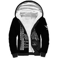 Custom Hawaii Sherpa Hoodie King Kamehameha Day - White LT6 Unisex White - Polynesian Pride