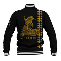 Custom Hawaii Baseball Jacket King Kamehameha Day - Gold LT6 - Polynesian Pride