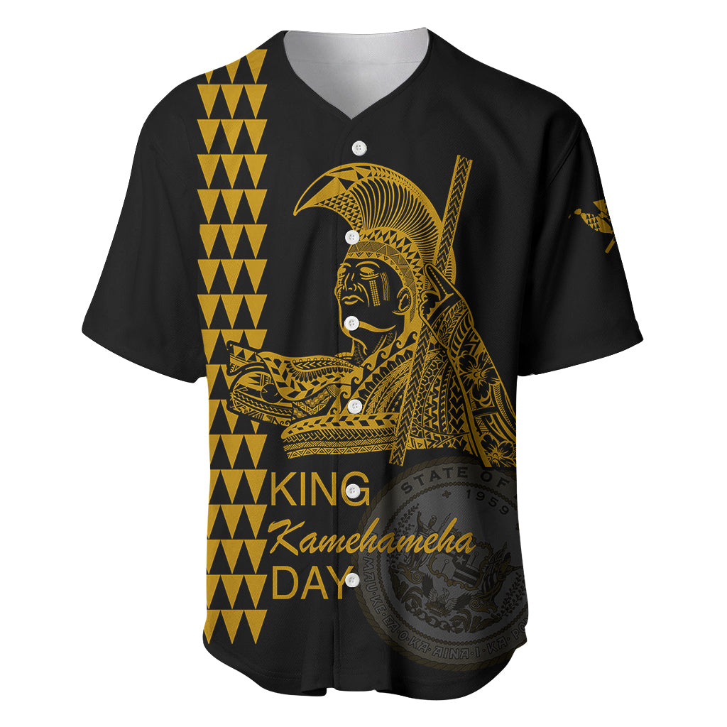 Custom Hawaii Baseball Jersey King Kamehameha Day - Gold LT6 Gold - Polynesian Pride