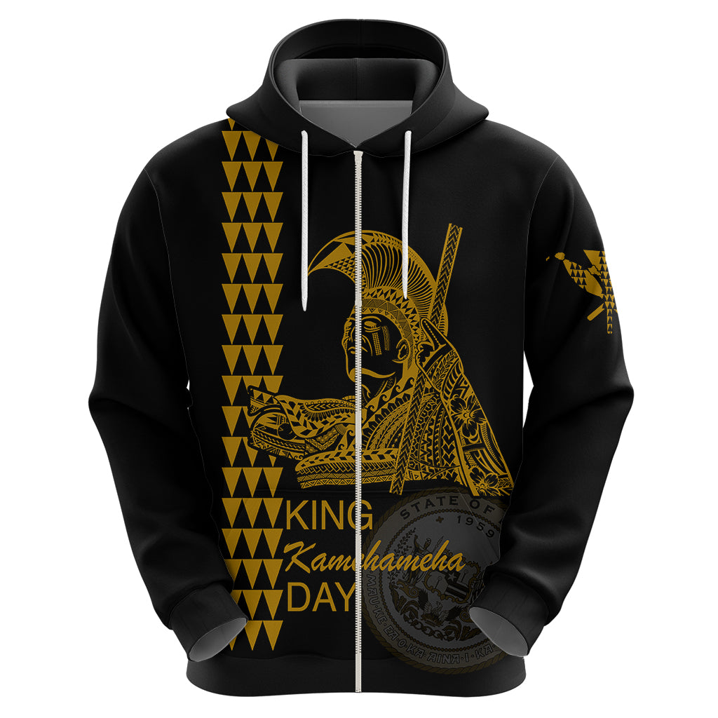 Custom Hawaii Hoodie King Kamehameha Day Gold LT6 - Polynesian Pride