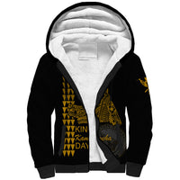 Custom Hawaii Sherpa Hoodie King Kamehameha Day - Gold LT6 Unisex Gold - Polynesian Pride