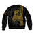 Custom Hawaii Sleeve Zip Bomber Jacket King Kamehameha Day - Gold LT6 - Polynesian Pride