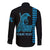 Custom Hawaii Long Sleeve Button Shirt King Kamehameha Day - Blue LT6 - Polynesian Pride