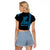 Custom Hawaii Raglan Cropped T Shirt King Kamehameha Day - Blue LT6 - Polynesian Pride