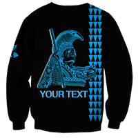 Custom Hawaii Sweatshirt King Kamehameha Day - Blue LT6 - Polynesian Pride