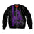 Custom Hawaii Sleeve Zip Bomber Jacket King Kamehameha Day - Purple LT6 Unisex Purple - Polynesian Pride