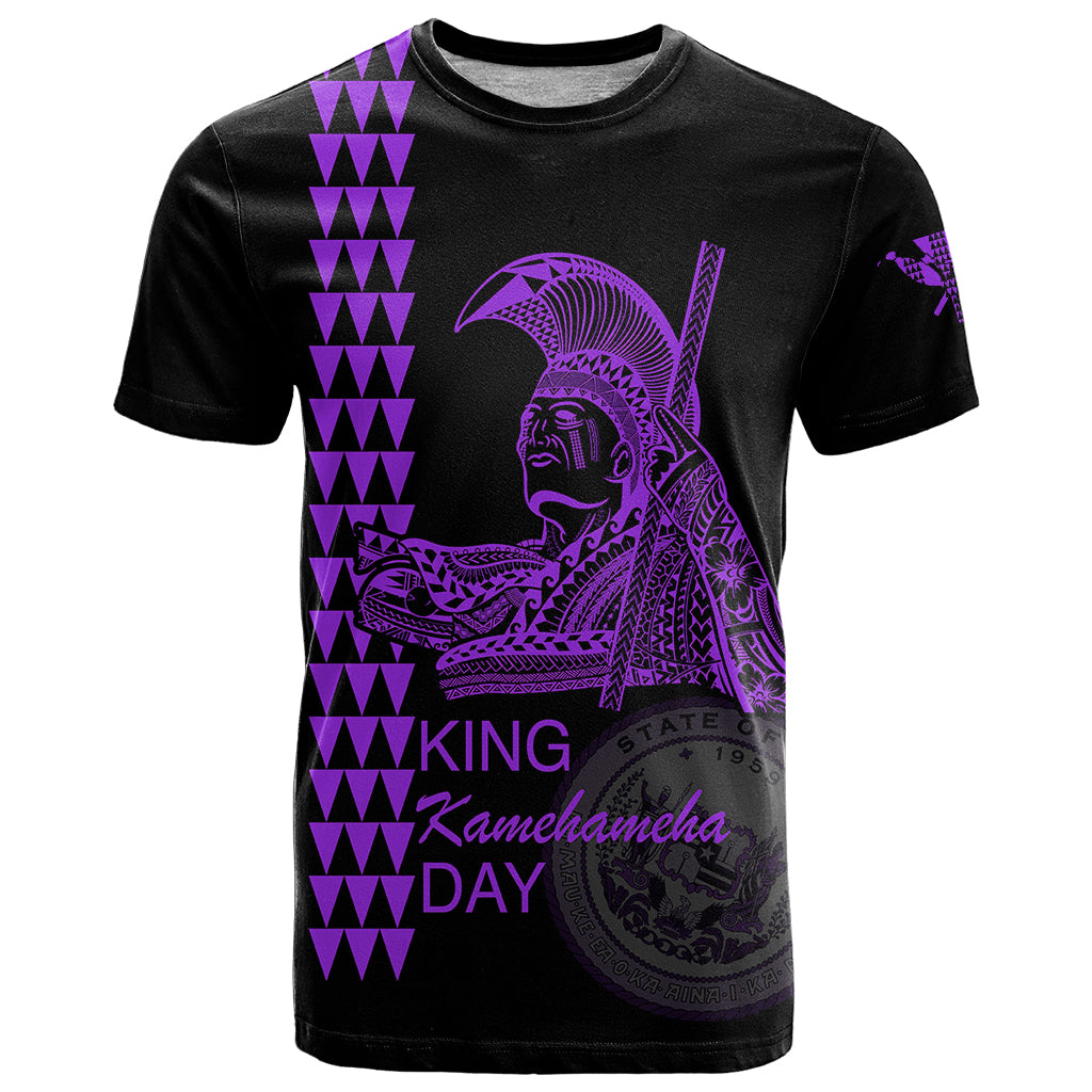 Custom Hawaii T Shirt King Kamehameha Day Purple LT6 Purple - Polynesian Pride