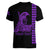 Custom Hawaii Women V Neck T Shirt King Kamehameha Day - Purple LT6 - Polynesian Pride