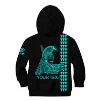 Custom Hawaii Kid Hoodie King Kamehameha Day - Green LT6 - Polynesian Pride