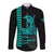 Custom Hawaii Long Sleeve Button Shirt King Kamehameha Day - Green LT6 Unisex Green - Polynesian Pride