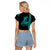 Custom Hawaii Raglan Cropped T Shirt King Kamehameha Day - Green LT6 - Polynesian Pride