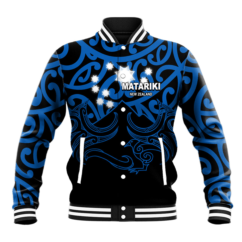 Matariki New Zealand Baseball Jacket Maori New Year Blue LT6 Unisex Blue - Polynesian Pride