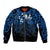 Matariki New Zealand Bomber Jacket Maori New Year Blue LT6 Unisex Blue - Polynesian Pride