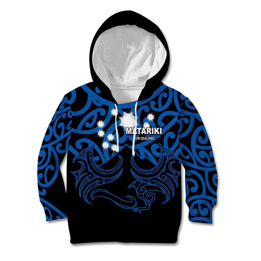 Matariki New Zealand Kid Hoodie Maori New Year Blue LT6 Hoodie Blue - Polynesian Pride