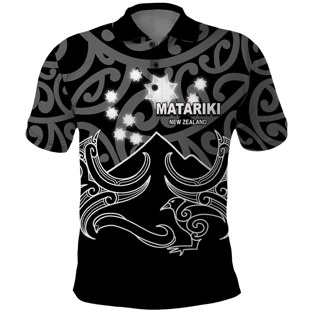 Matariki New Zealand Polo Shirt Maori New Year White LT6 White - Polynesian Pride