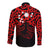 Matariki New Zealand Long Sleeve Button Shirt Maori New Year Red LT6 - Polynesian Pride