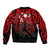 Matariki New Zealand Sleeve Zip Bomber Jacket Maori New Year Red LT6 - Polynesian Pride