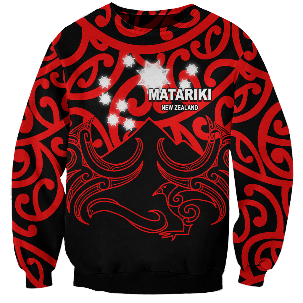 Matariki New Zealand Sweatshirt Maori New Year Red LT6 Unisex Red - Polynesian Pride