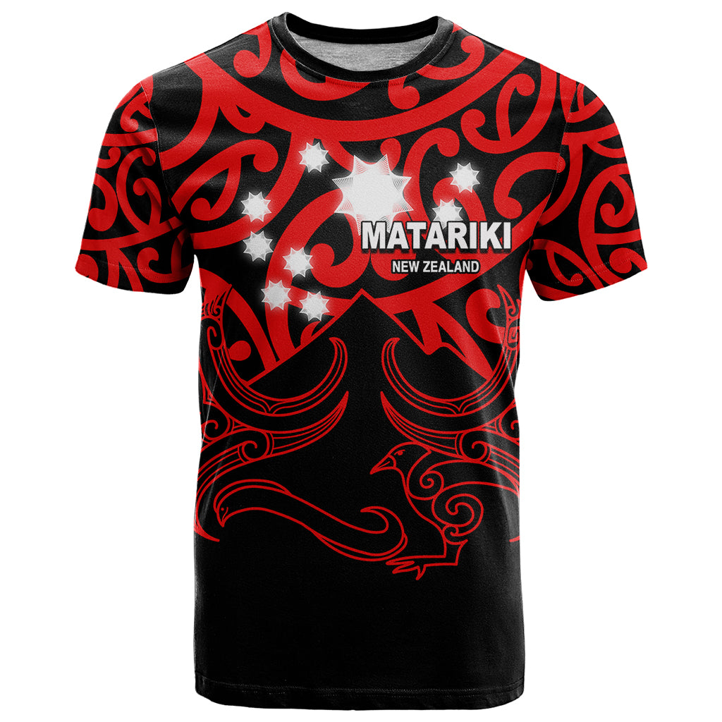 Matariki New Zealand T Shirt Maori New Year Red LT6 Red - Polynesian Pride