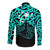 Matariki New Zealand Long Sleeve Button Shirt Maori New Year Turquoise LT6 - Polynesian Pride