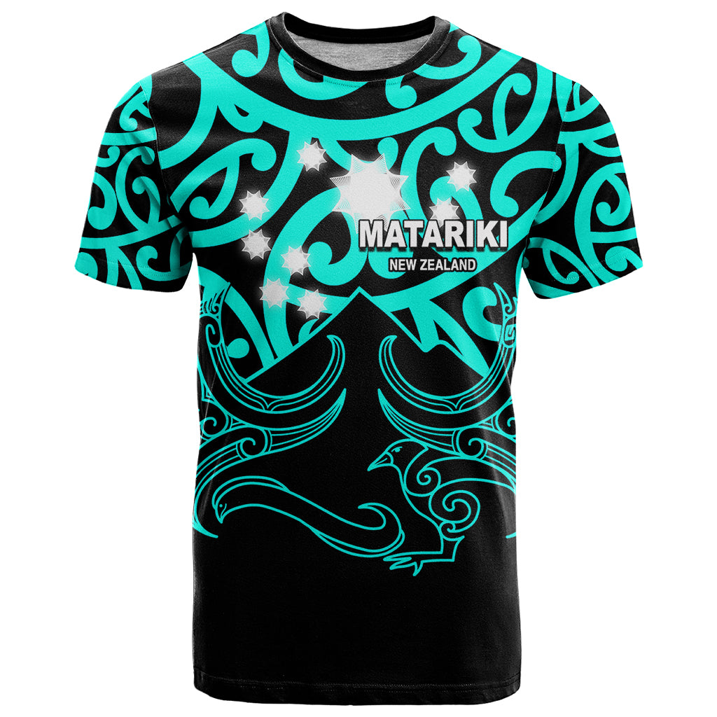 Matariki New Zealand T Shirt Maori New Year Turquoise LT6 Green - Polynesian Pride