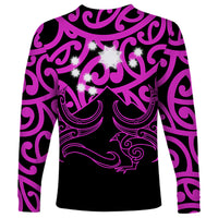 Matariki New Zealand Long Sleeve Shirt Maori New Year Purple LT6 - Polynesian Pride