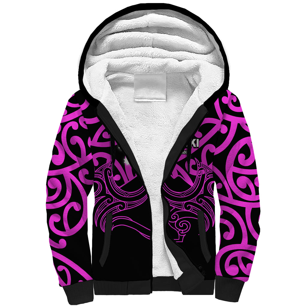 Matariki New Zealand Sherpa Hoodie Maori New Year Purple LT6 Unisex Purple - Polynesian Pride