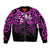 Matariki New Zealand Sleeve Zip Bomber Jacket Maori New Year Purple LT6 Unisex Purple - Polynesian Pride