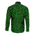 New Zealand Long Sleeve Button Shirt Maori Pattern Green LT6 - Polynesian Pride