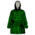 New Zealand Wearable Blanket Hoodie Maori Pattern Green LT6 One Size Green - Polynesian Pride