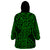 New Zealand Wearable Blanket Hoodie Maori Pattern Green LT6 - Polynesian Pride