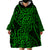 New Zealand Wearable Blanket Hoodie Maori Pattern Green LT6 - Polynesian Pride