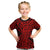 New Zealand Kid T Shirt Maori Pattern Red LT6 Red - Polynesian Pride