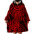 New Zealand Wearable Blanket Hoodie Maori Pattern Red LT6 - Polynesian Pride