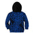 New Zealand Kid Hoodie Maori Pattern Blue LT6 - Polynesian Pride