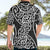 New Zealand Hawaiian Shirt Maori Pattern White LT6 - Polynesian Pride