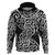 New Zealand Hoodie Maori Pattern White LT6 White - Polynesian Pride