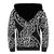 New Zealand Sherpa Hoodie Maori Pattern White LT6 - Polynesian Pride