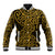 New Zealand Baseball Jacket Maori Pattern Gold LT6 Unisex Gold - Polynesian Pride