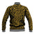 New Zealand Baseball Jacket Maori Pattern Gold LT6 - Polynesian Pride