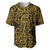 New Zealand Baseball Jersey Maori Pattern Gold LT6 Gold - Polynesian Pride